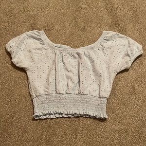Light blue crop top